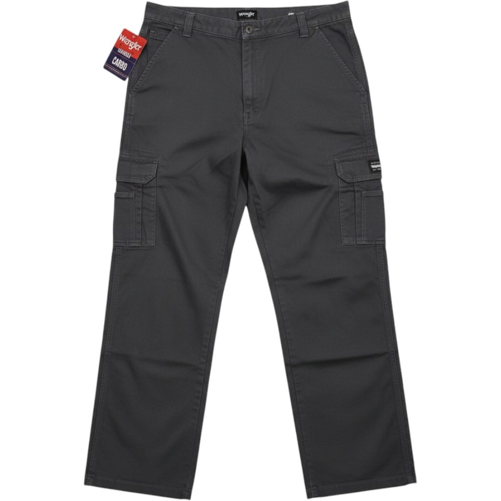 Wrangler Hero Originals Cargo Pants Mens 36x32 Gray Loose Fit Twill 70BORAH
